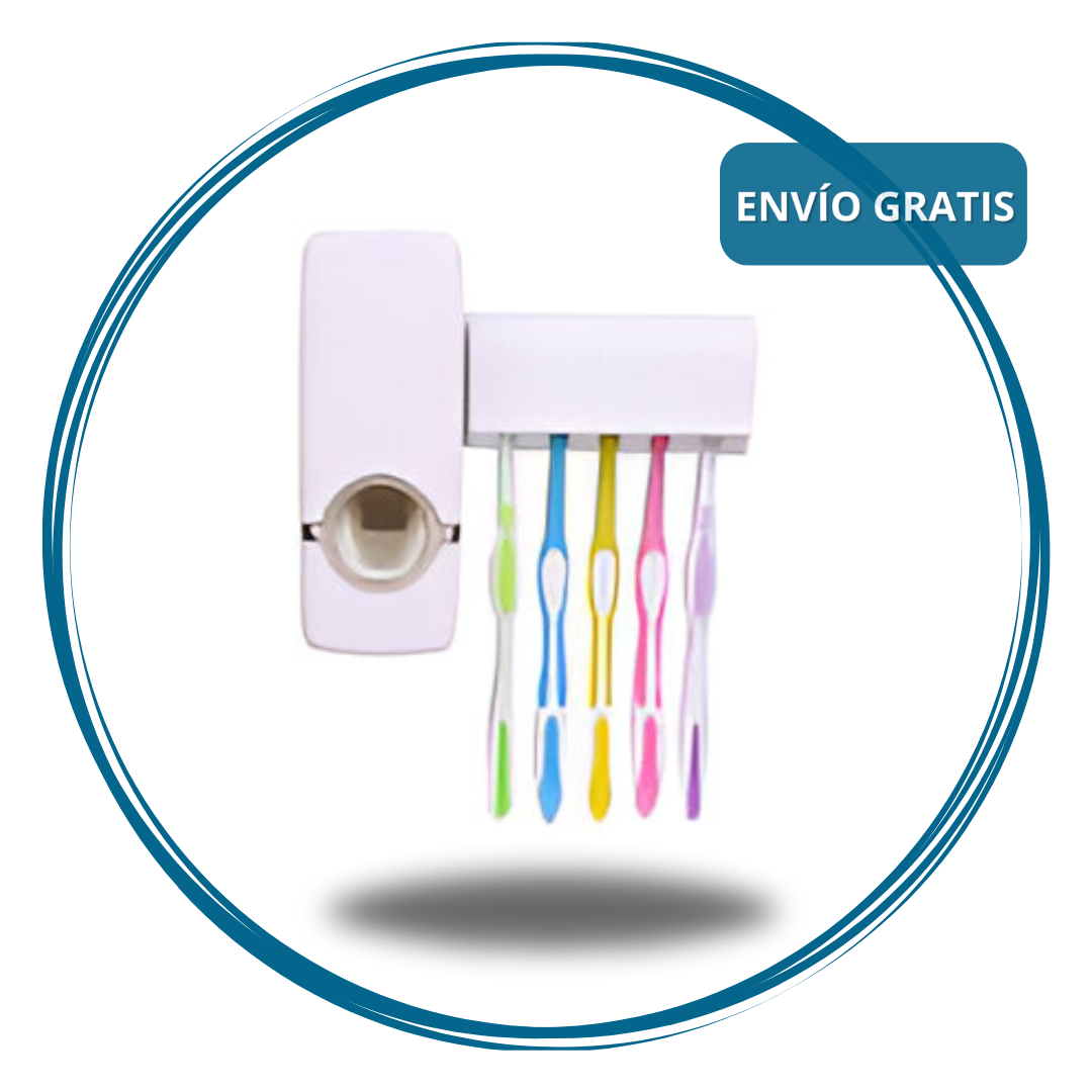 Dispenser de Pasta Dental mas Porta Cepillos